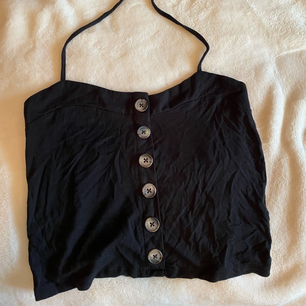 American Eagle button up halter top